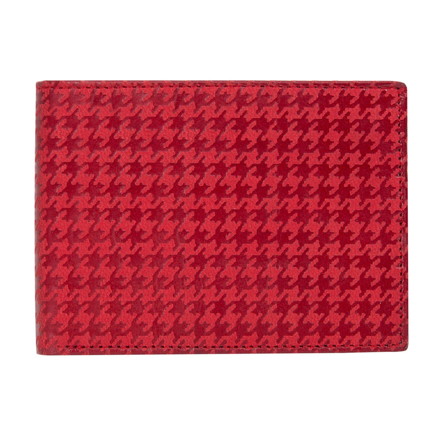 Red Colour Bi-Fold Italian Leather Slim Wallet ( 8 Card Slot + 2 Hidden Compartment )