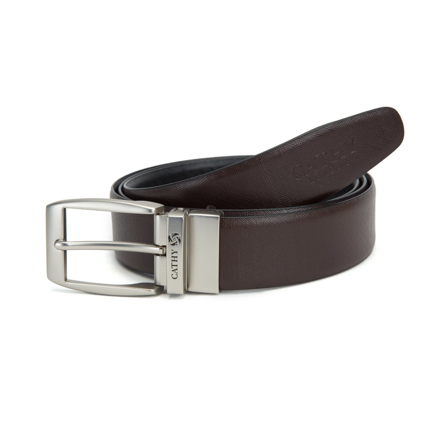 Cathy London Cut-to-Size Reversible Genuine Leather Belt