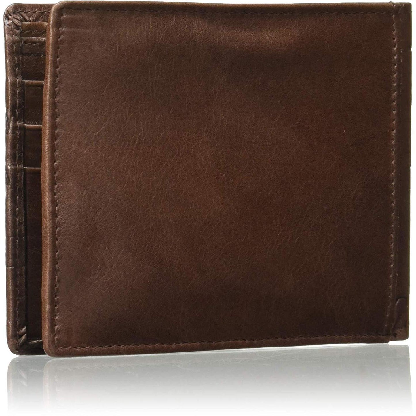 Brown Colour Bi-Fold Italian Leather Slim Wallet ( 6 Card Slot + 2 Hidden Compartment + Cash Compartment)