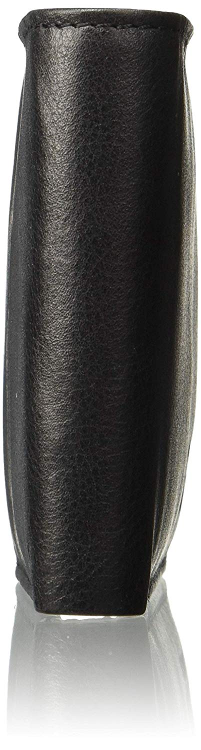 Black Colour Bi-Fold Italian Leather Slim Wallet ( 2 Card Slot + Hidden Compartment + 1 ID Slot+ Coin Pocket + Cash Compartment )