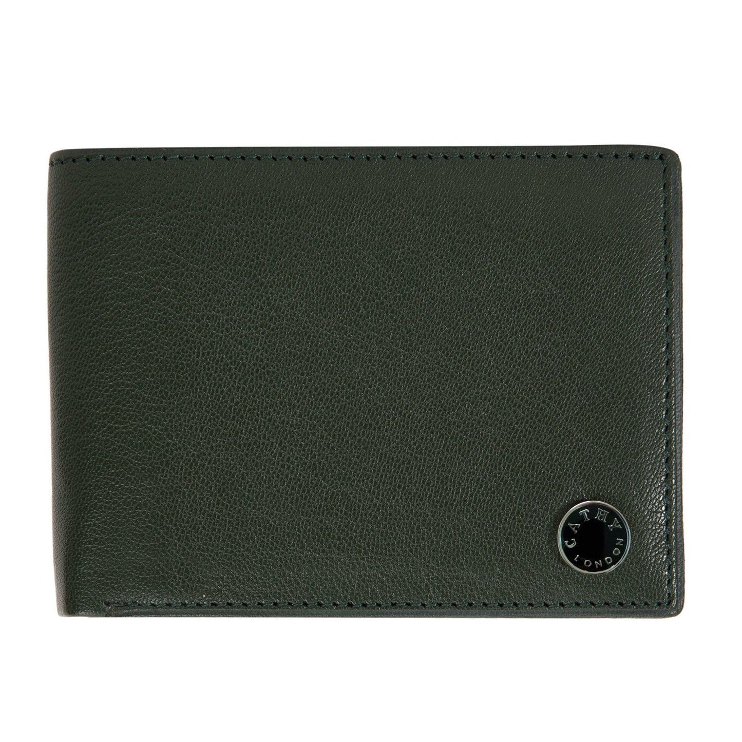 Olive Colour Bi-Fold Italian Leather Slim Wallet (7 Card Slot + 2 Hidden Compartment + 1 ID Slot + Coin Pocket + Cash Compartment)