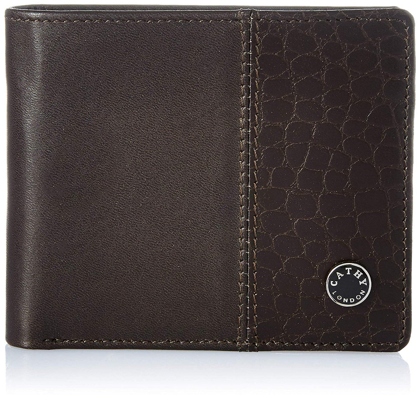 Brown Colour Bi-Fold Italian Leather Slim Wallet ( 8 Card Slot + 2 Hidden Compartment + Cash Compartment )