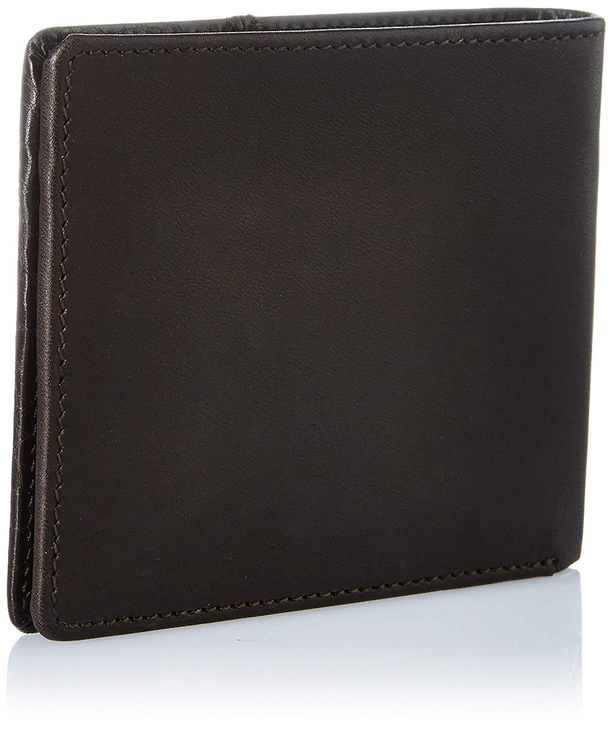 Brown Colour Bi-Fold Italian Leather Slim Wallet ( 8 Card Slot + 2 Hidden Compartment + Cash Compartment )