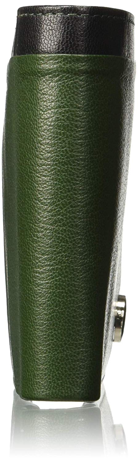 Olive Colour Bi-Fold Italian Leather Slim Wallet ( 8 Card Slot + 2 Hidden Compartment + 1 ID Slot+ Coin Pocket + Cash Compartment )