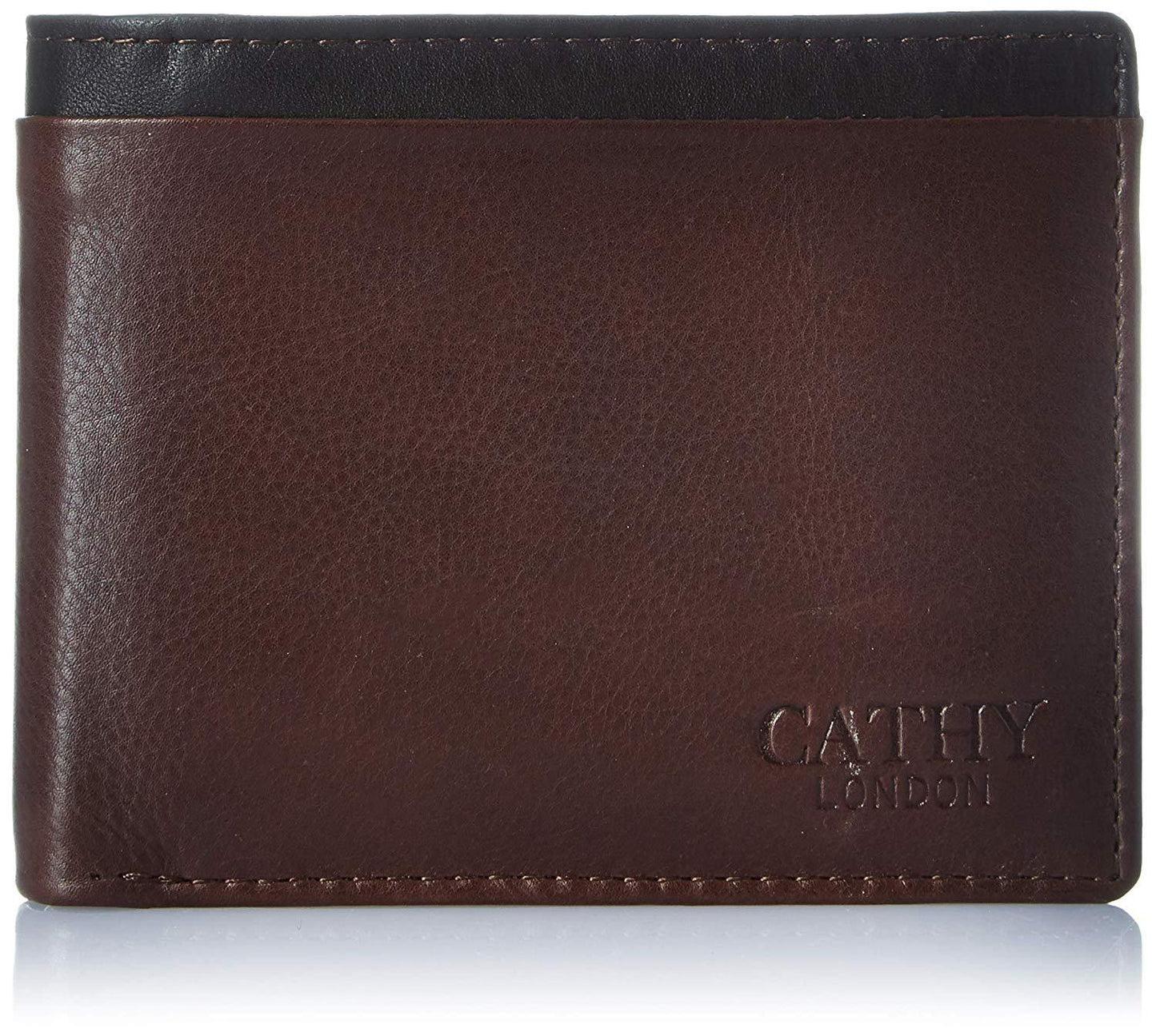 Brown Colour Bi-Fold Italian Leather Slim Wallet ( 7 Card Slot + 2 Hidden Compartment + 1 ID Slot + Coin Pocket + Cash Compartment )