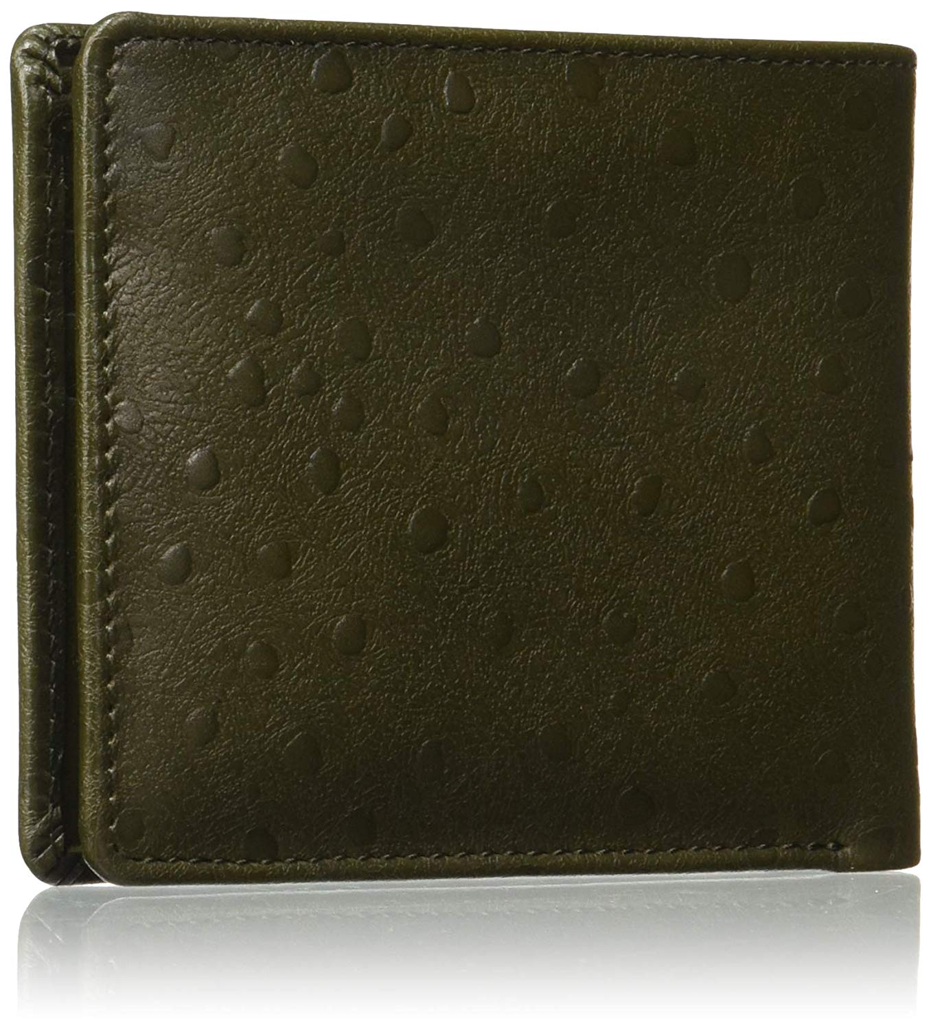Olive Colour Bi-Fold Italian Leather Slim Wallet ( 6 Card Slot + 2 Hidden Compartment + Cash Compartment )