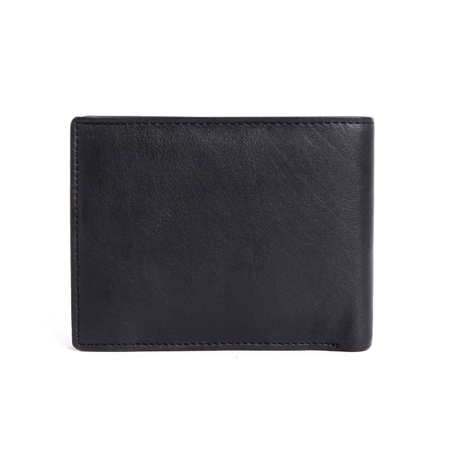 Black Colour Bi-Fold Italian Leather Slim Wallet ( 2 Card Slot + 2 Hidden Compartment +1 ID Slot + Coin Pocket +  Cash Compartment )