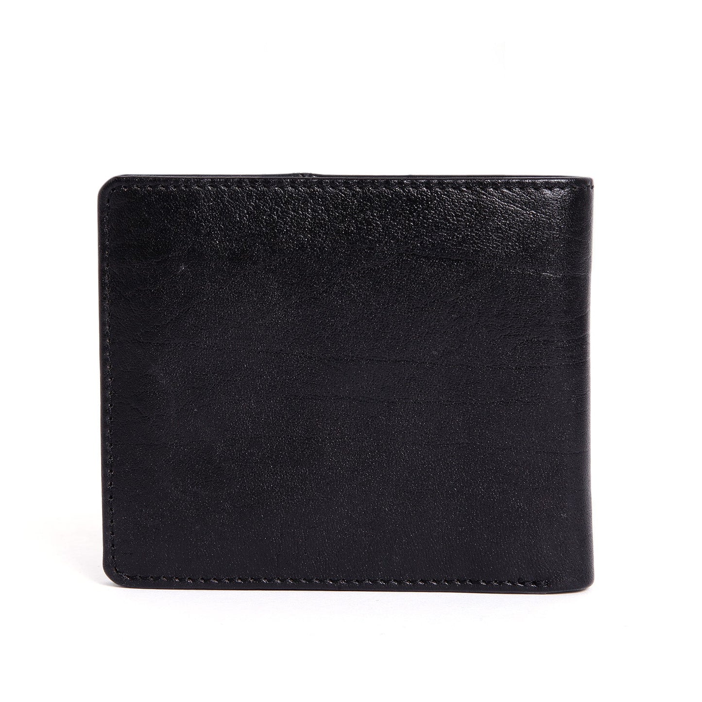 Black Colour Bi-Fold Italian Leather Slim Wallet ( 3 Card Slot + Coin Pocket + Cash Compartment )
