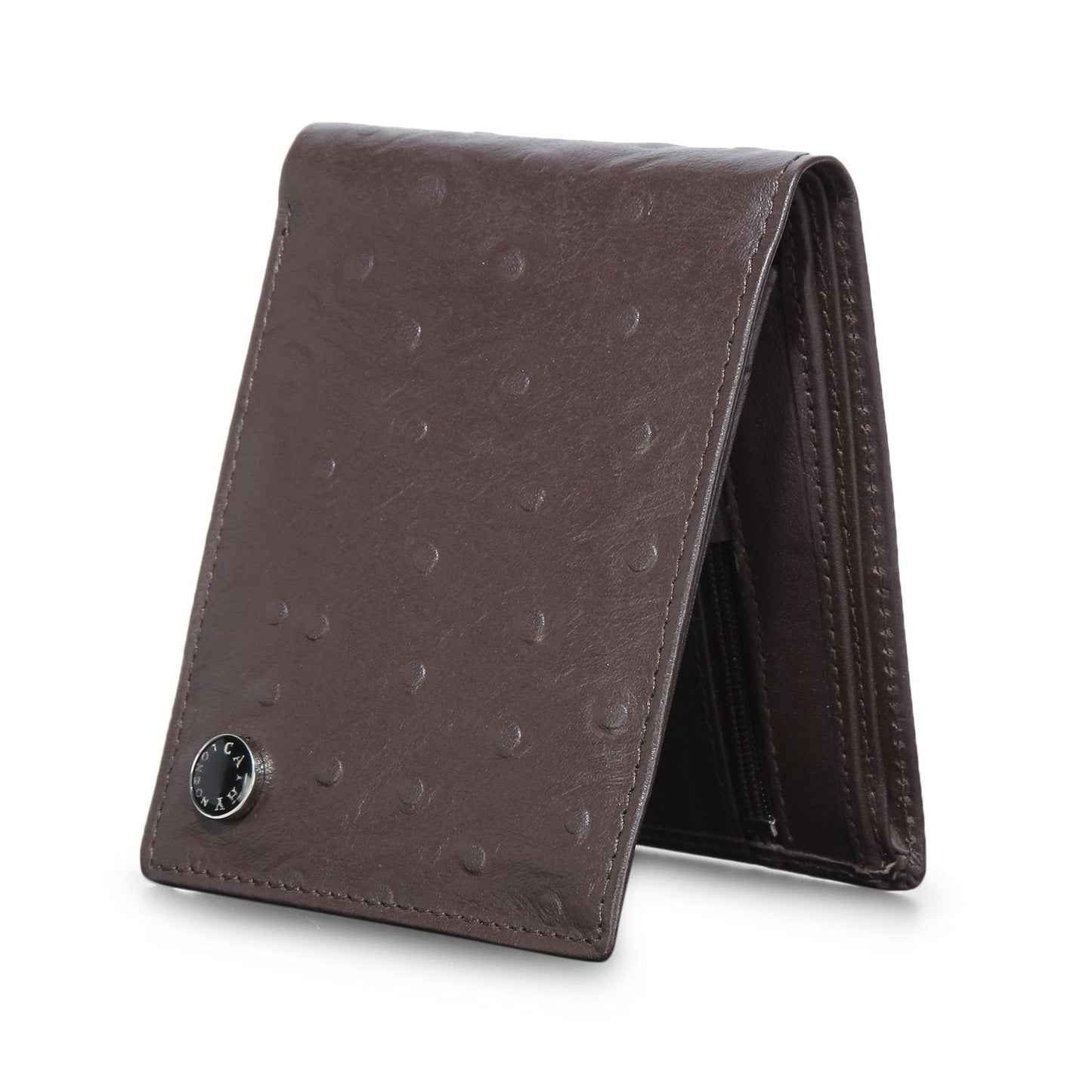 Brown Colour Bi-Fold Italian Leather Slim Wallet ( 6 Card Slot + 1 ID Slot + 2 Hidden Compartment + Coin Pocket + Cash Compartment)