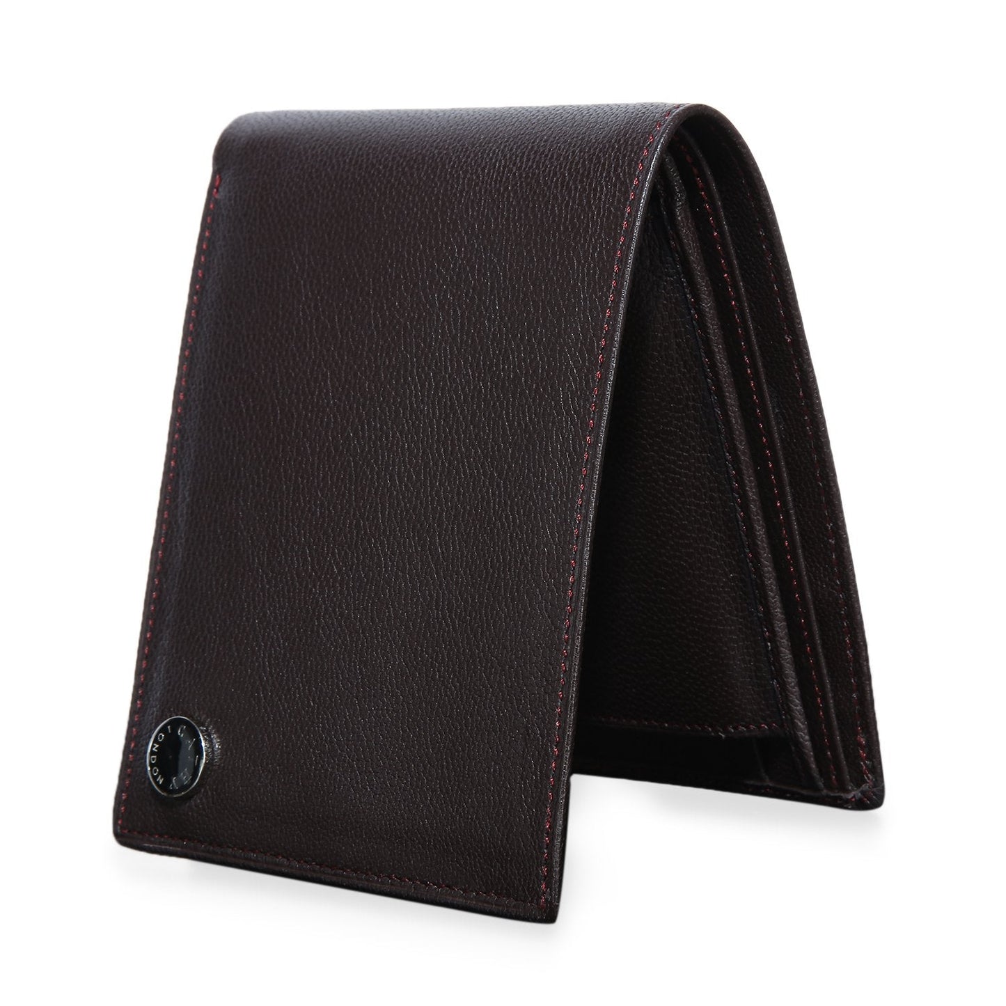 Brown Colour Bi-Fold Italian Leather Slim Wallet (7 Card Slot + 2 Hidden Compartment + 1 ID Slot + Coin Pocket + Cash Compartment)