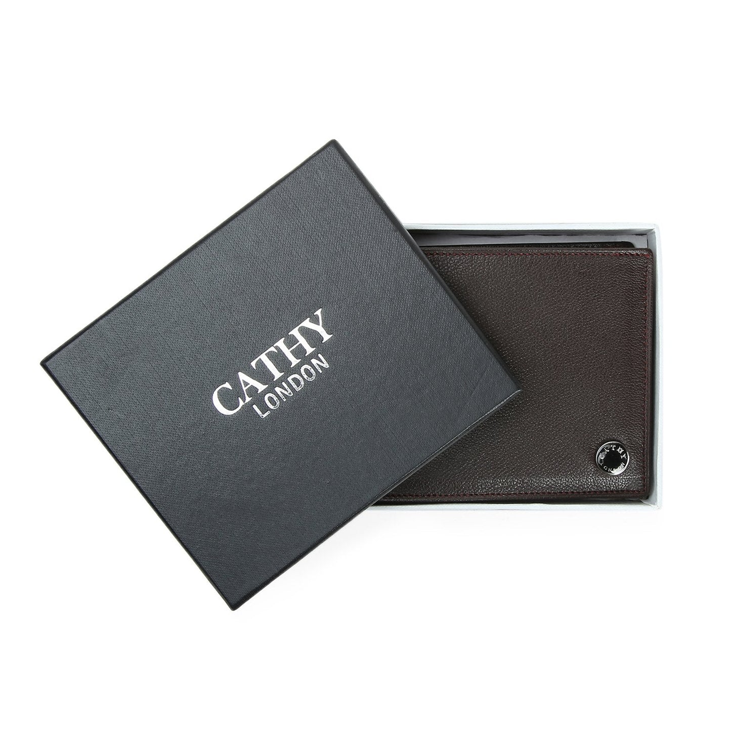 Brown Colour Bi-Fold Italian Leather Slim Wallet (7 Card Slot + 2 Hidden Compartment + 1 ID Slot + Coin Pocket + Cash Compartment)
