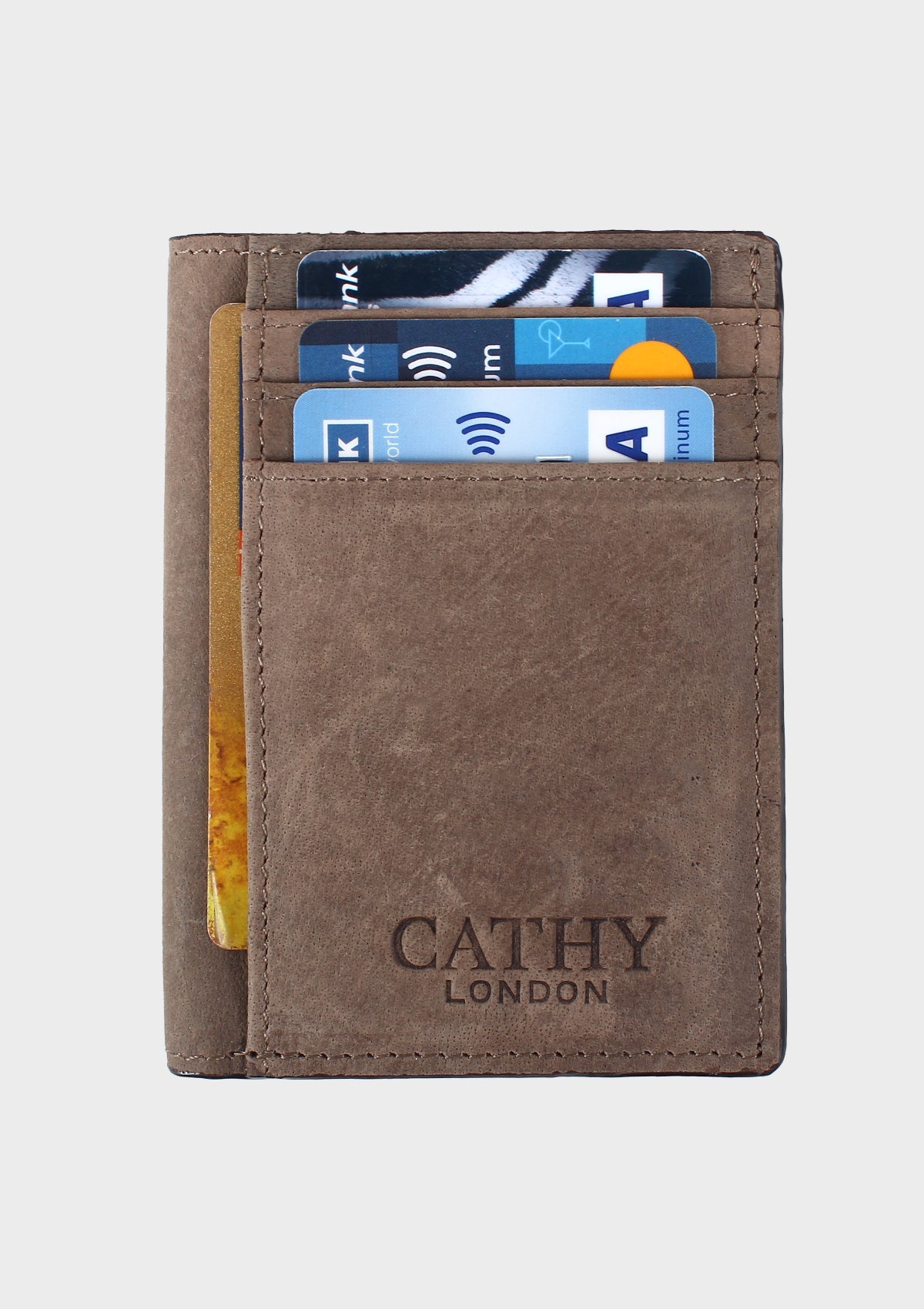 Brown Colour Bi-Fold Italian Leather Slim Wallet/Card Holder (9 Card Slot + 3 Hidden Compartment + 1 ID Slot + Cash Compartment)