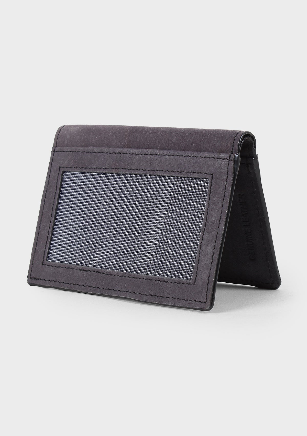 Black Colour Bi-Fold Italian Leather Slim Wallet/Card Holder (9 Card Slot + 3 Hidden Compartment + 1 ID Slot + Cash Compartment)