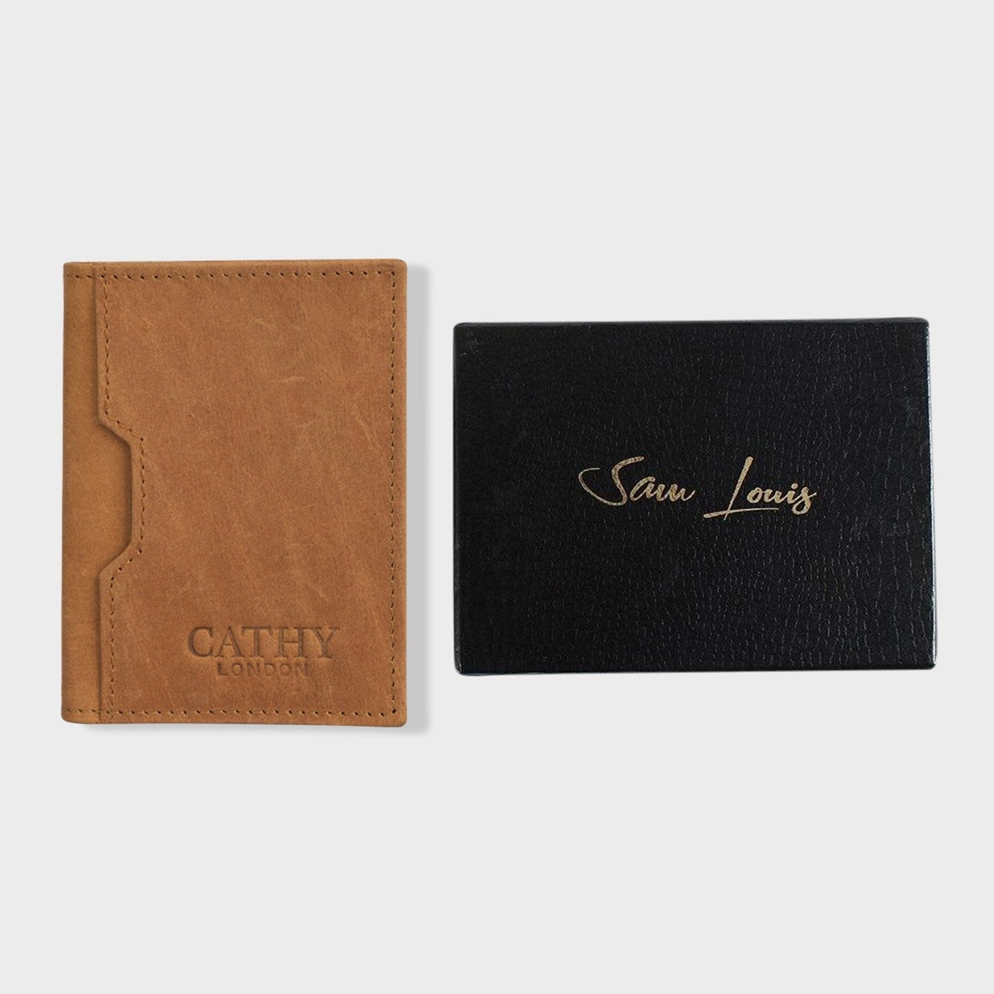 Tan Colour Bi-Fold Italian Leather  Card Holder/Slim Wallet (9 Cards + Cash Compartment )