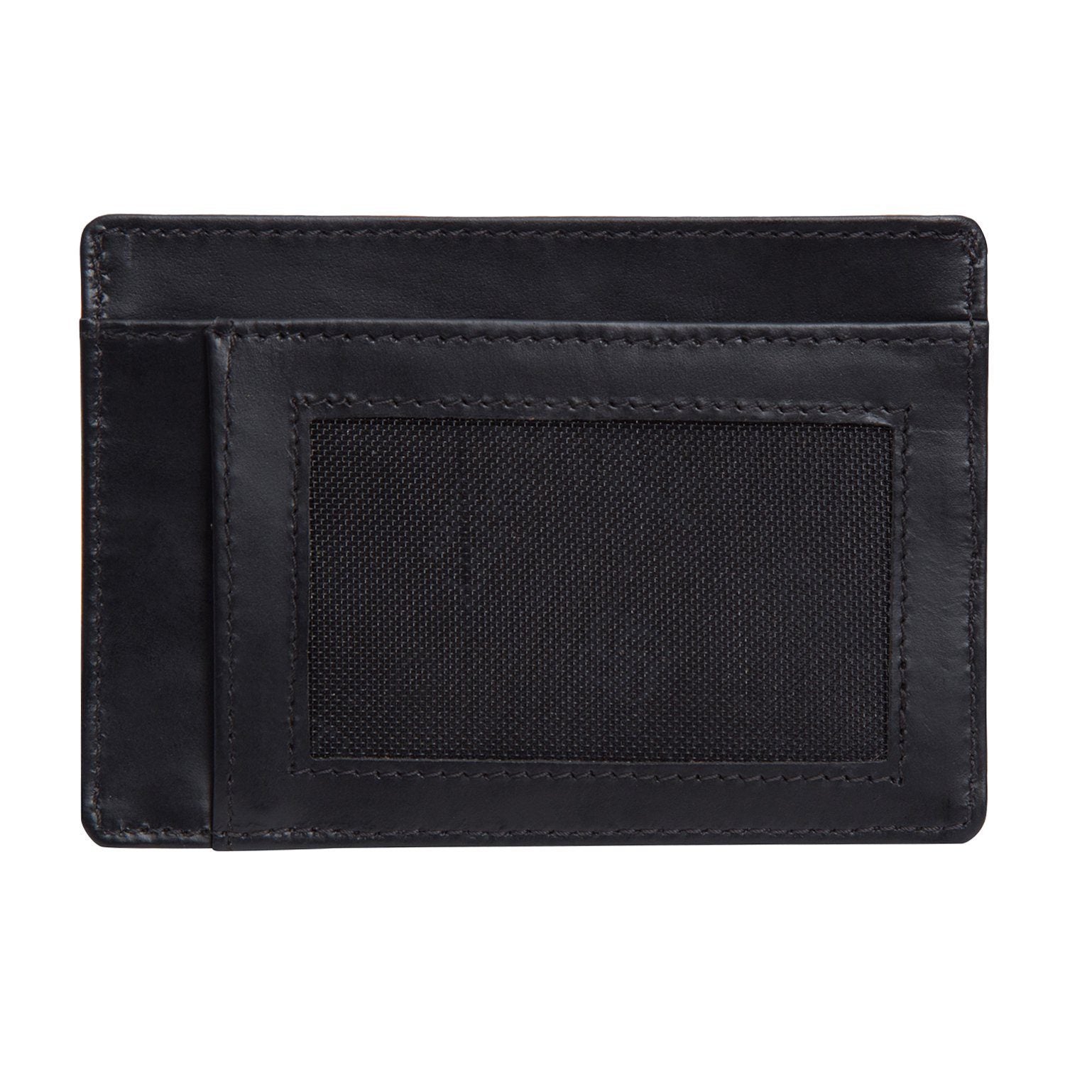 Black Colour Italian Leather Card Holder/Slim Wallet (5 Card Slot + 1 ID Slot + Cash Compartment) Cathy London 