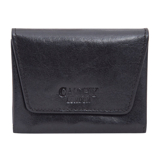 Black Colour Italian Leather Card Holder/Slim Wallet (Holds Upto 16 Cards) Cathy London 