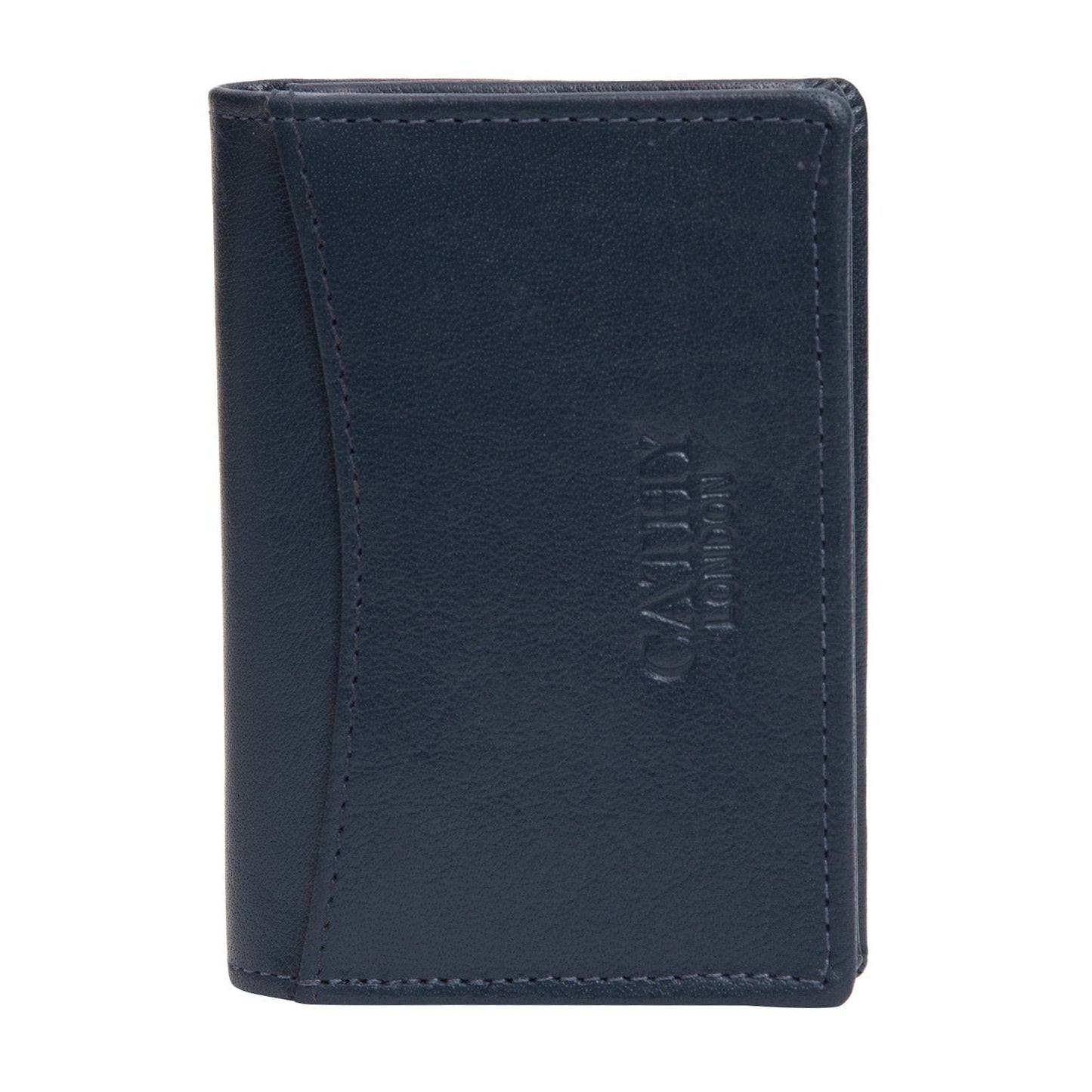 Blue Colour Bi-Fold Italian Leather Card Holder/Slim Wallet (Holds Upto 10 Cards + 1 ID Slot) Cathy London 