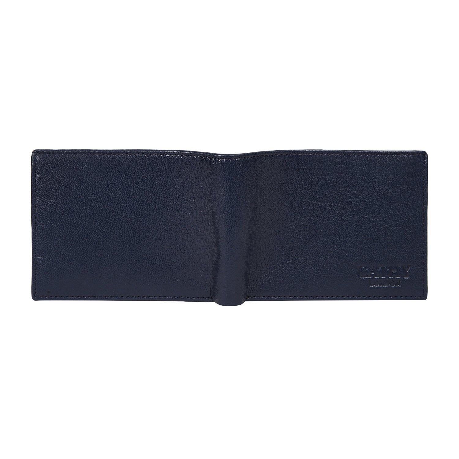 Blue Colour Bi-Fold Italian Leather Slim Wallet ( 8 Card Slot + 2 ID Slot + 2 Hidden Compartment + Cash Compartment) Cathy London 