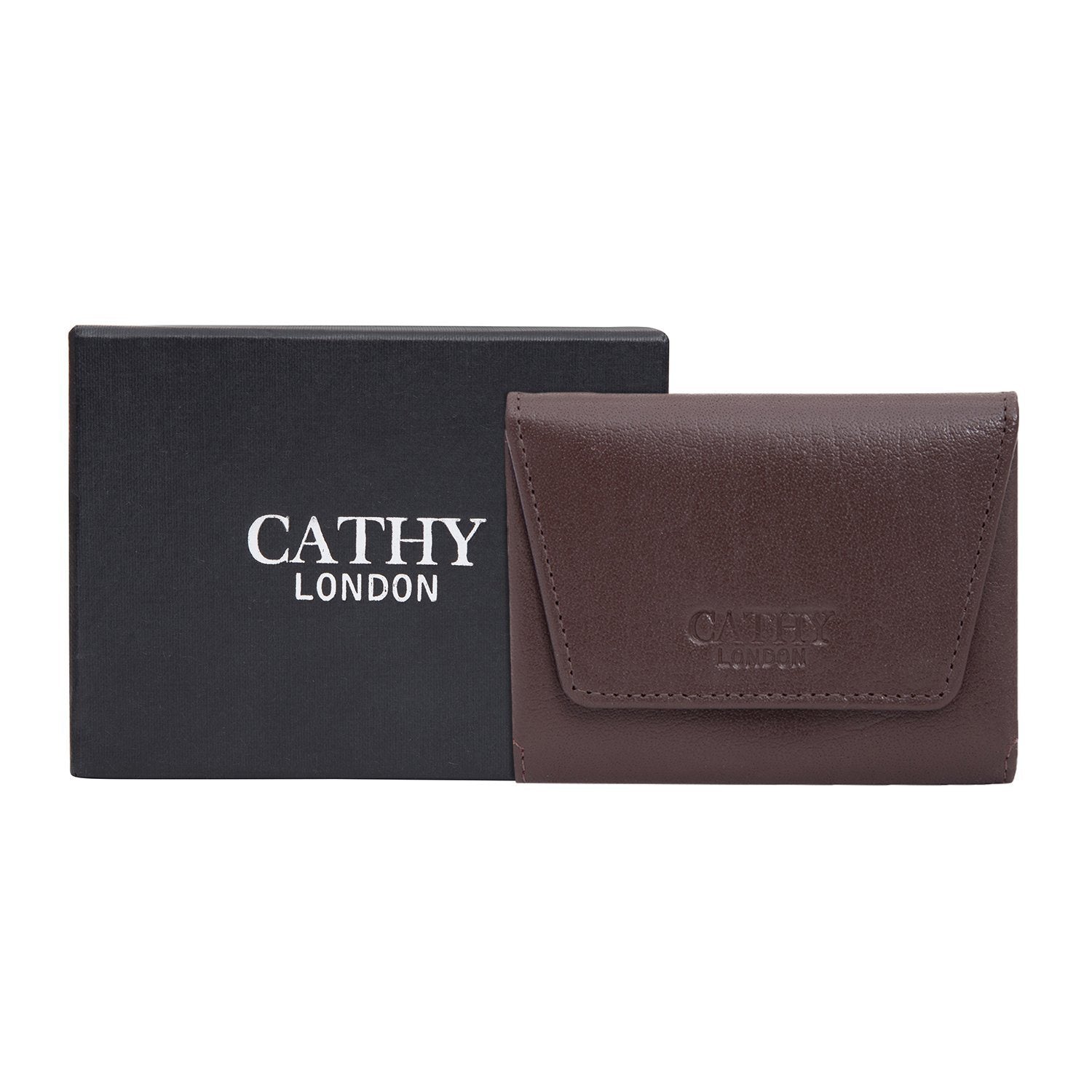 Brown Colour Italian Leather Card Holder/Slim Wallet (Holds Upto 16 Cards) Cathy London 