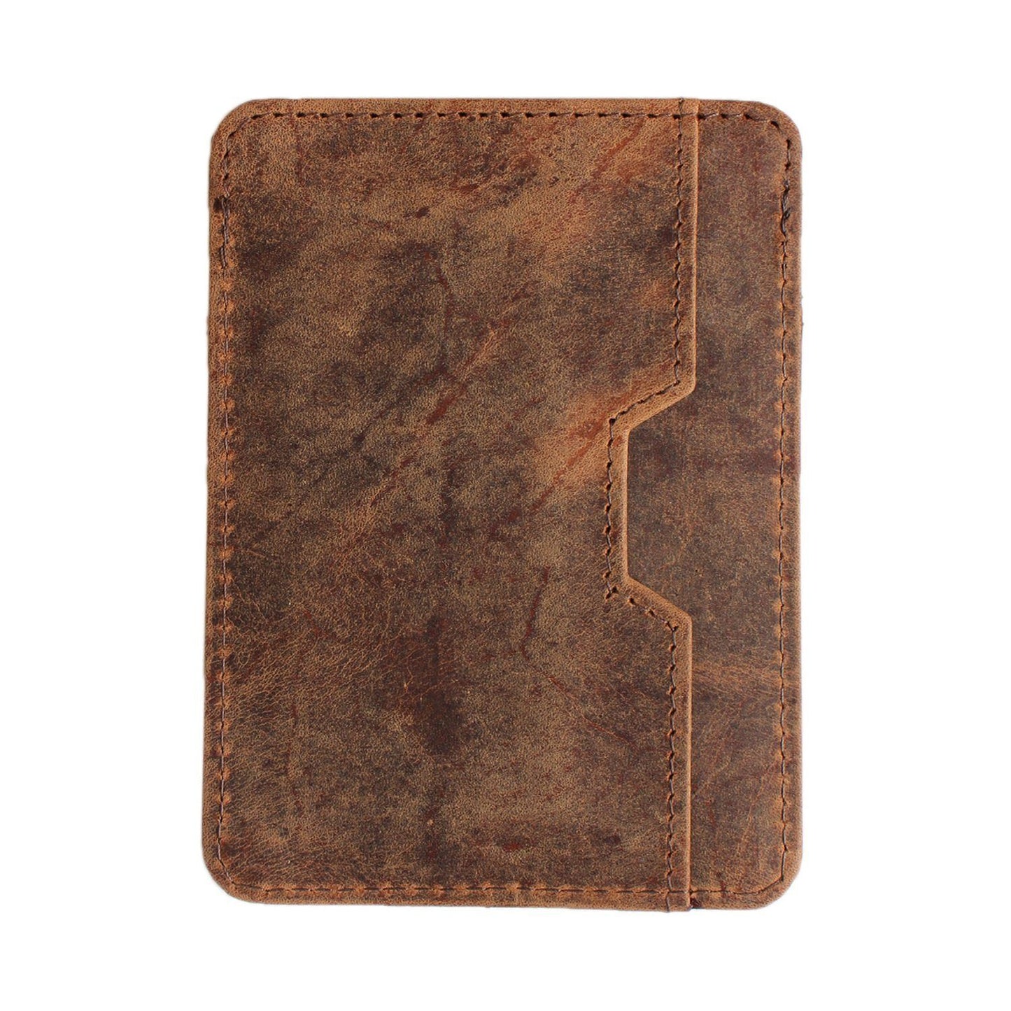 Brown Colour Italian Leather Slim Wallet/Card Holder ( Holds Upto 5 Cards + Cash Compartment) Cathy London 