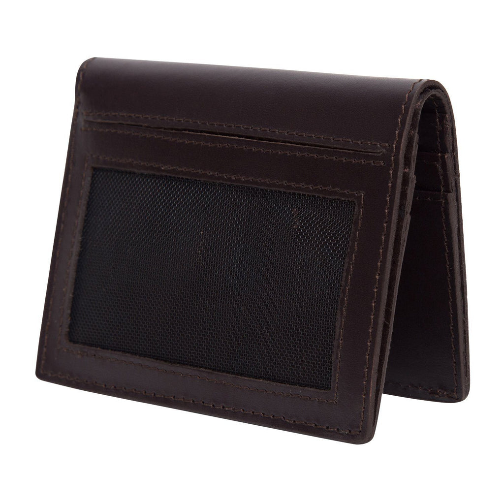 Coffee Colour Bi-Fold Italian Leather Card Holder/Slim Wallet (6 Card Slot + 2 ID Slot + Cash Compartment) Cathy London 