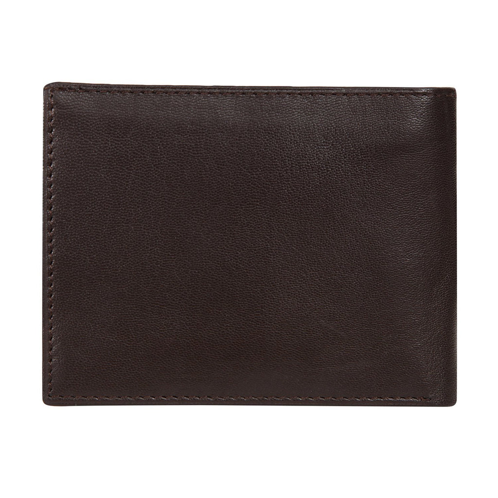 Coffee Colour Bi-Fold Italian Leather Slim Wallet ( 8 Card Slot + 2 ID Slot + 2 Hidden Compartment + Cash Compartment) Cathy London 