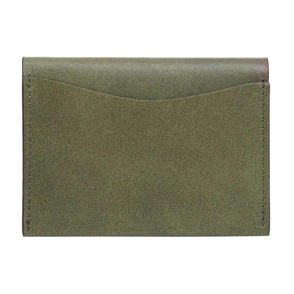 Olive Colour Bi-Fold Italian Leather Card Holder/Slim Wallet (Holds Upto 16+ Cards) Cathy London 