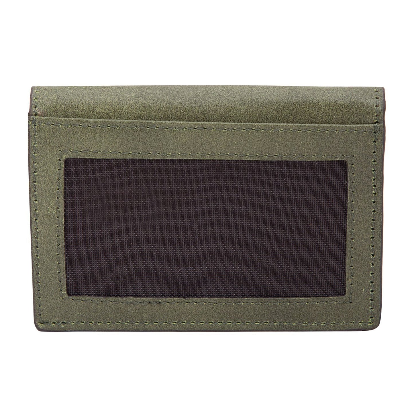 Olive Colour Bi-Fold Italian Leather Slim Wallet/Card Holder (9 Card Slot + 3 Hidden Compartment + 1 ID Slot + Cash Compartment) Cathy London 