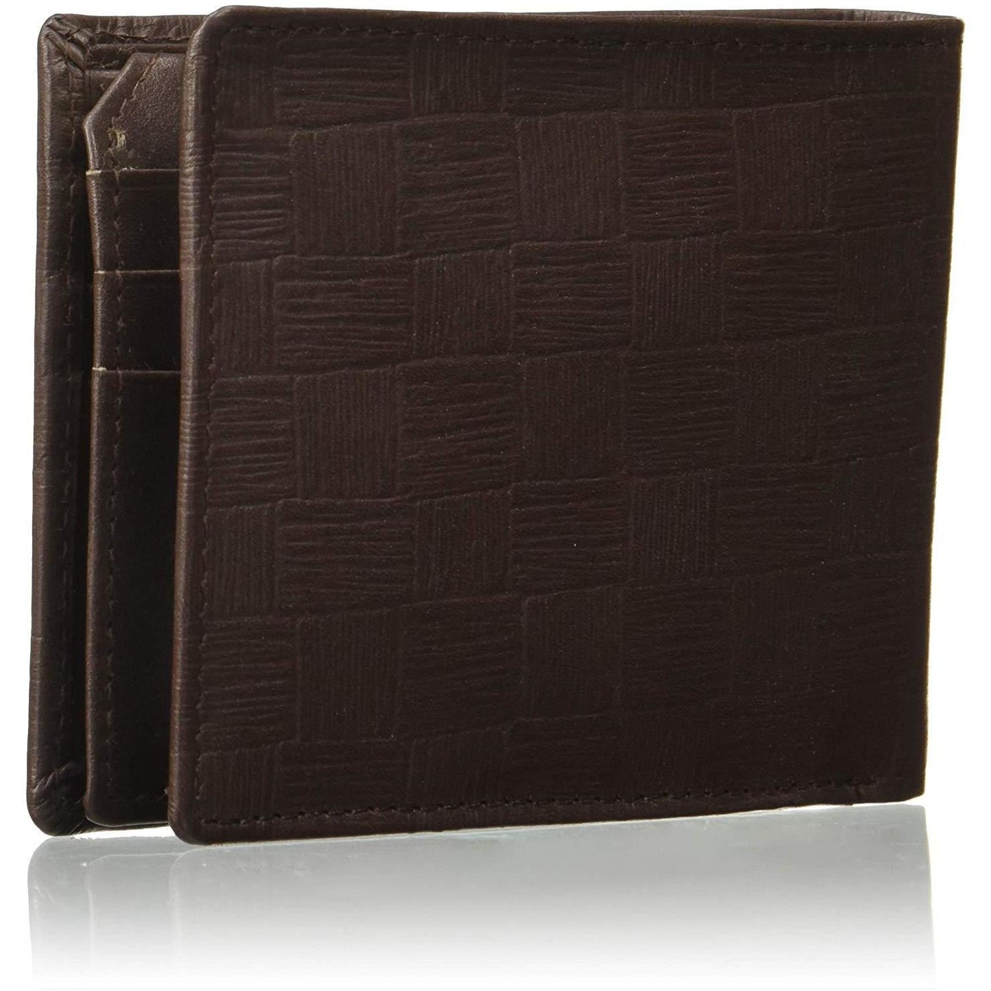 Brown Colour Bi-Fold Italian Leather Slim Wallet ( 6 Card Slot + 2 Hidden Compartment + 1 ID Slot + Coin Pocket + Cash Compartment )