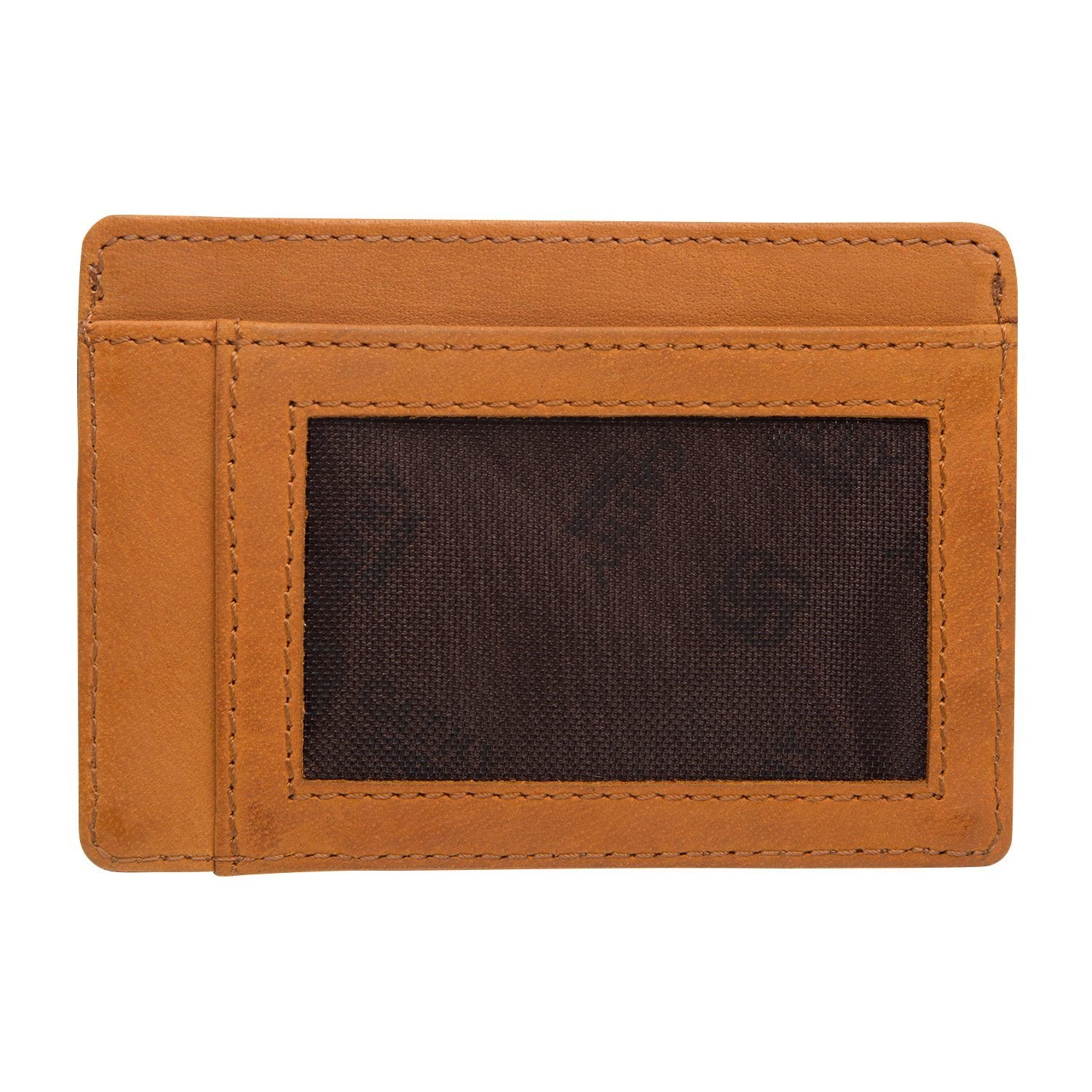 Tan Colour Italian Leather Card Holder/Slim Wallet (5 Card Slot + 1 ID Slot + Cash Compartment) Cathy London 