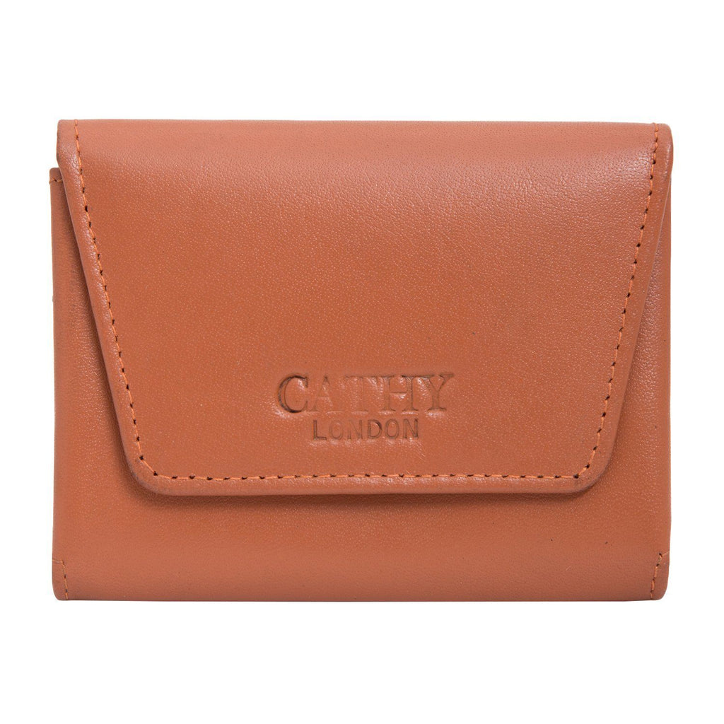 Tan Colour Italian Leather Card Holder/Slim Wallet (Holds Upto 16 Cards) Cathy London 