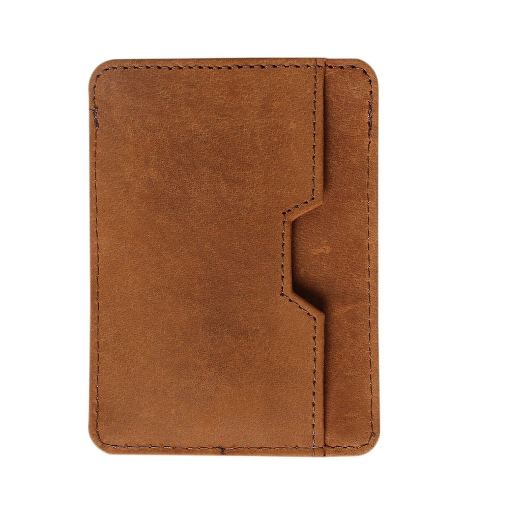 Tan Colour Italian Leather Slim Wallet/Card Holder ( Holds Upto 5 Cards + Cash Compartment) Cathy London 